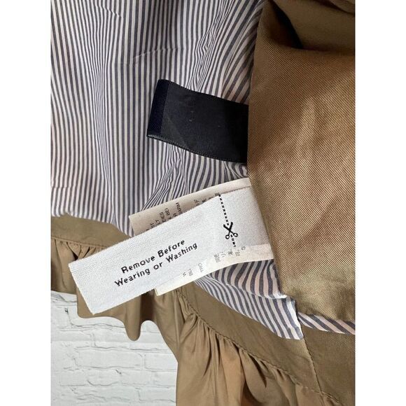 J.CREW beige chino ruffles stretch cotton pockets jacket blazer size 00 NWOT - Picture 12 of 13